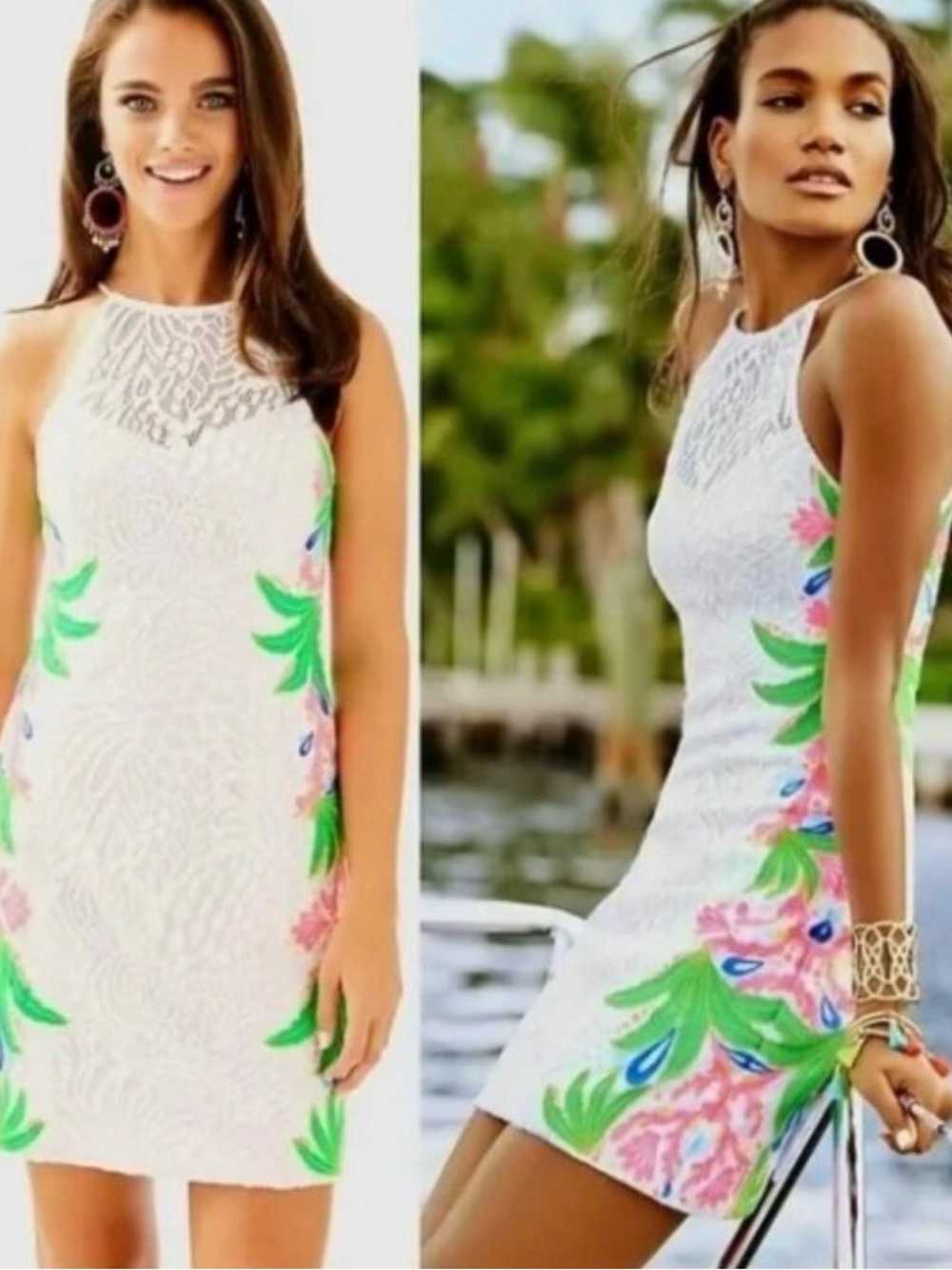 Lilly Pulitzer Resort White Tropical Fruit Lace Dress